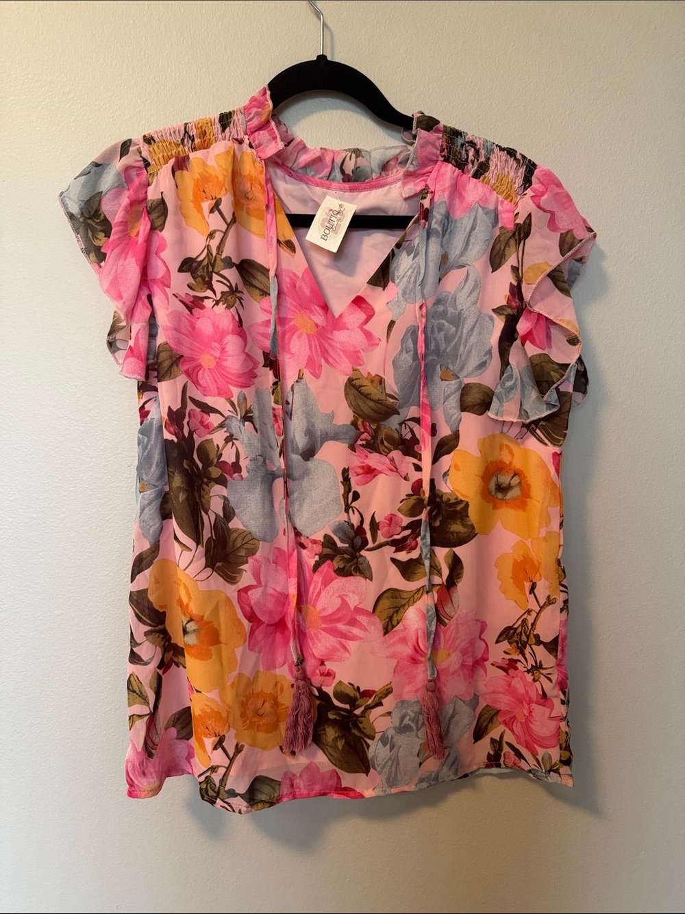 NWT Pink Floral Blouse